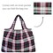 Wrapables Large Foldable Tote Nylon Reusable Grocery Bags, Red Plaid
